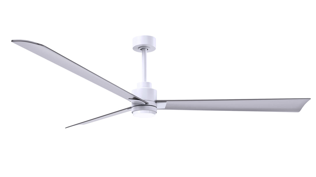 Alessandra - LK 72" Matte White Brushed Nickel Blade Finish