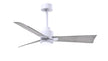 Alessandra - LK 42" Matte White Barn Wood Tone Blade Finish