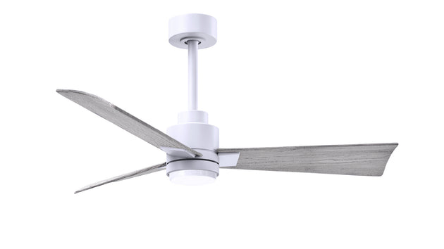 Alessandra - LK 42" Matte White Barn Wood Tone Blade Finish