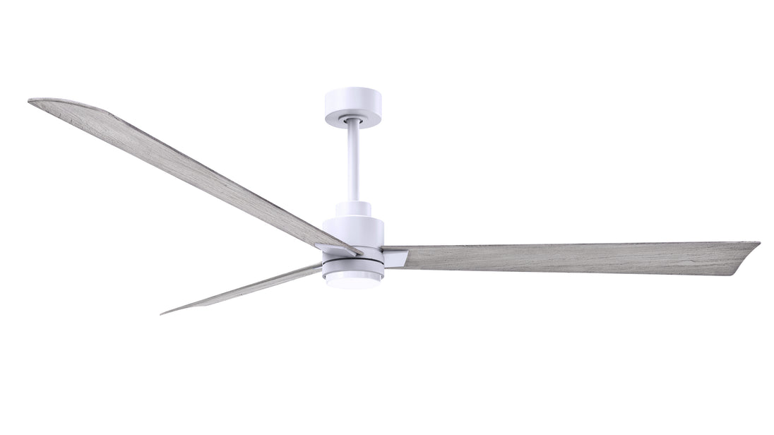 Alessandra - LK 72" Matte White Barn Wood Tone Blade Finish