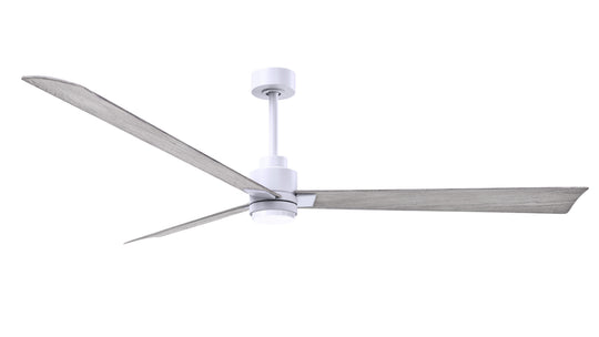 Alessandra - LK 72" Matte White Barn Wood Tone Blade Finish