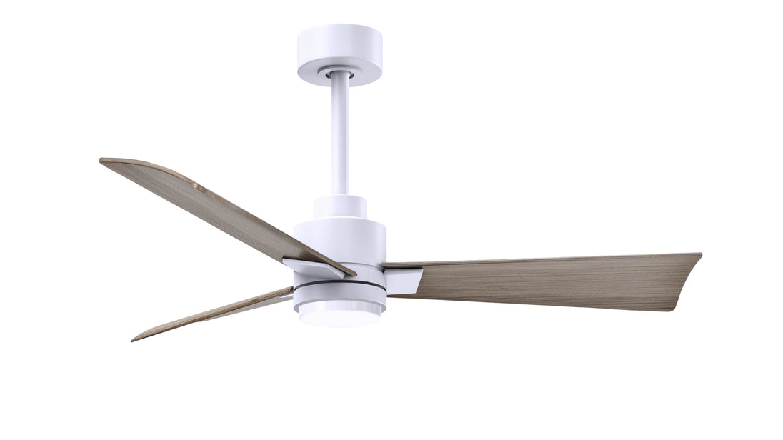 Alessandra - LK 42" Matte White Gray Ash Tone Blade Finish
