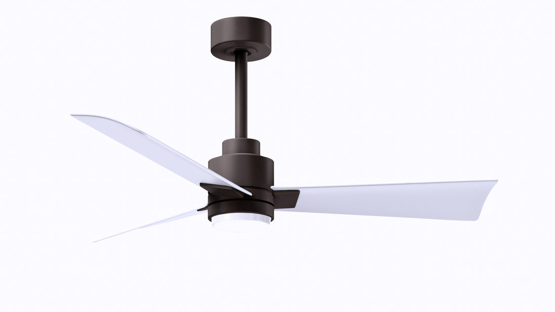 Alessandra - LK 42" Textured Bronze Matte White Blade Finish