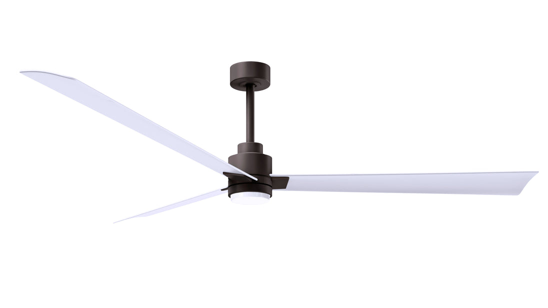 Alessandra - LK 72" Textured Bronze Matte White Blade Finish